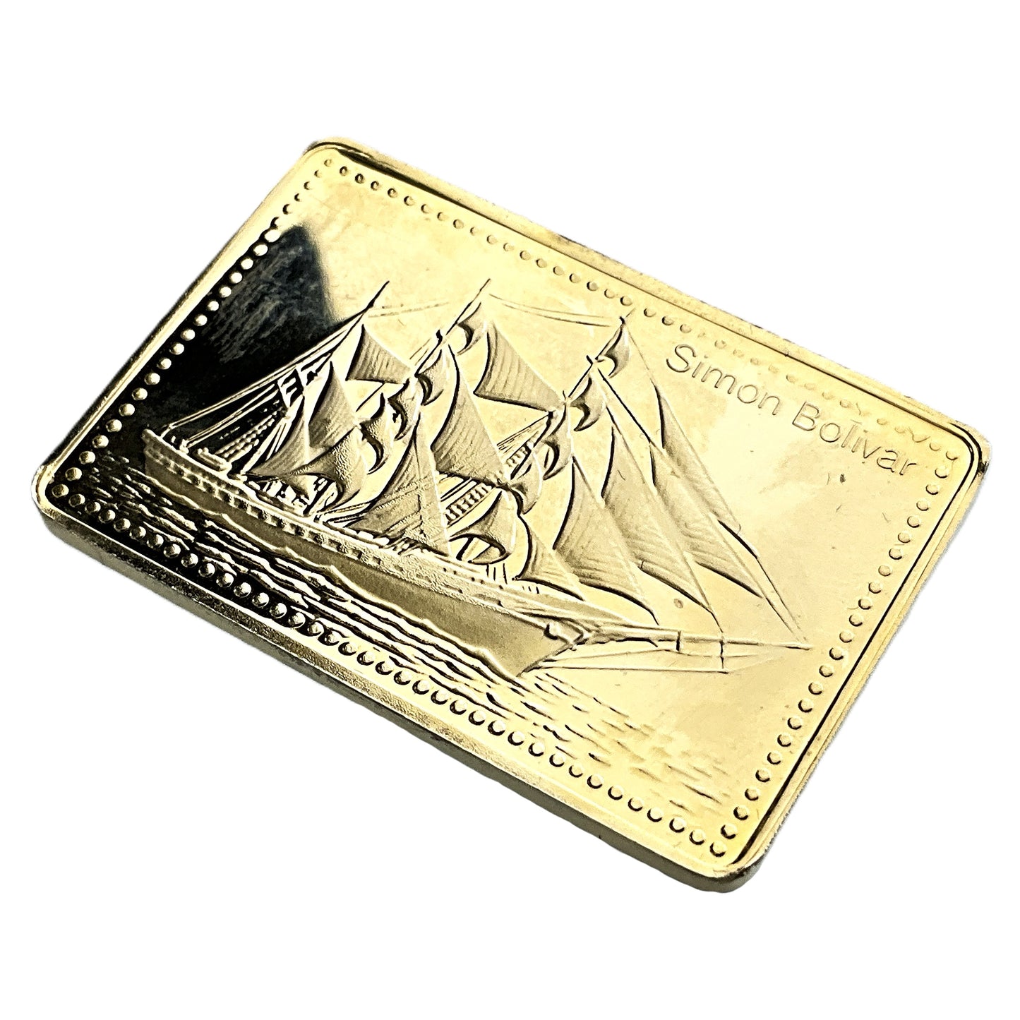 .500 ozt Simon Bolivar Tall Ship 999 Silver