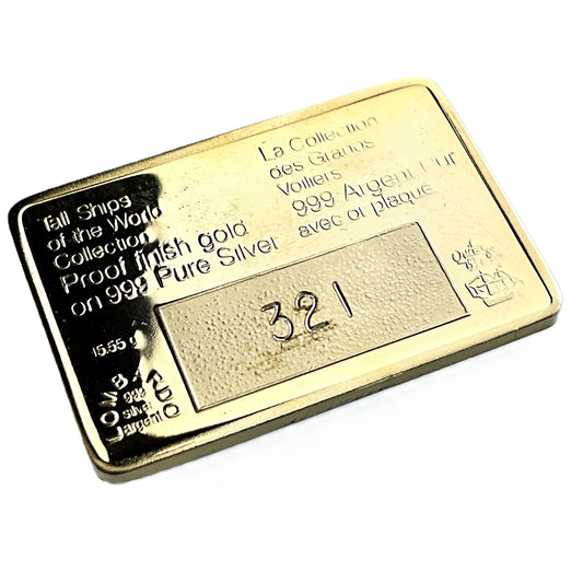 .500 ozt Simon Bolivar Tall Ship 999 Silver