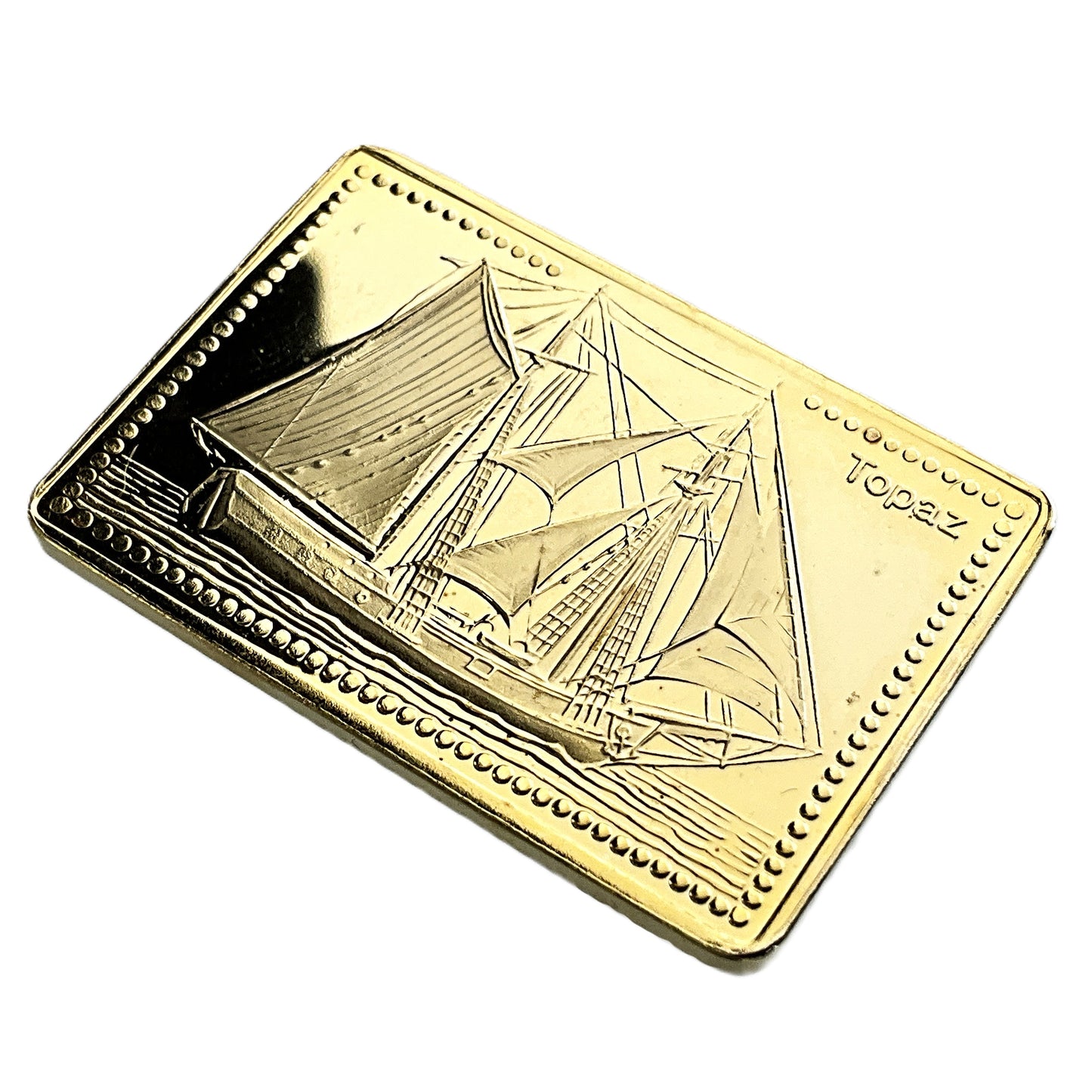 .500 ozt Topaz Tall Ship 999 Silver