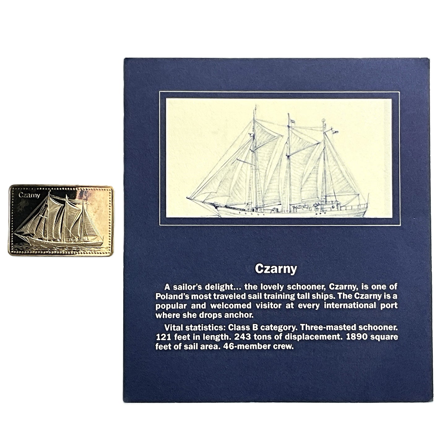 .500 ozt Czarny Tall Ship 999 Silver