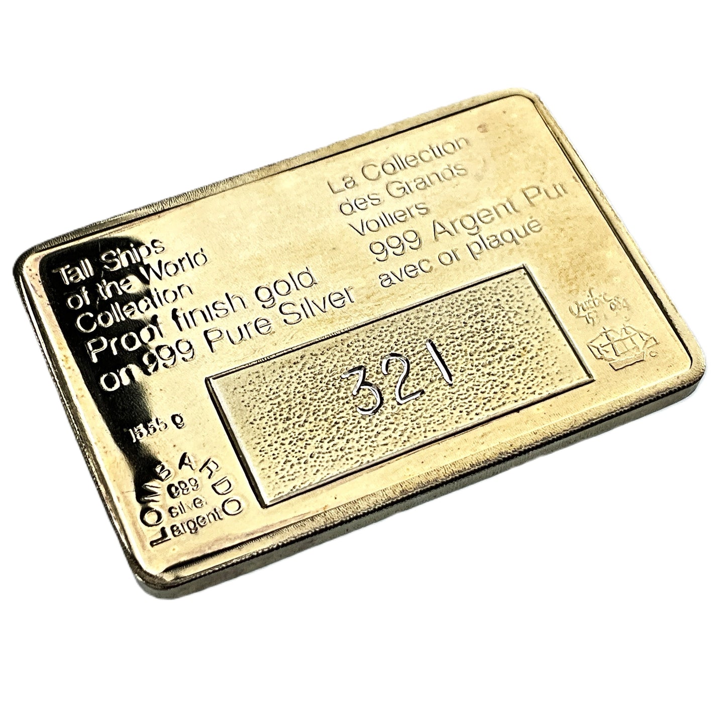 .500 ozt Gazela Primeiro Tall Ship 999 Silver