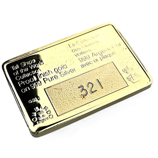 .500 ozt Black Jack Tall Ship 999 Silver