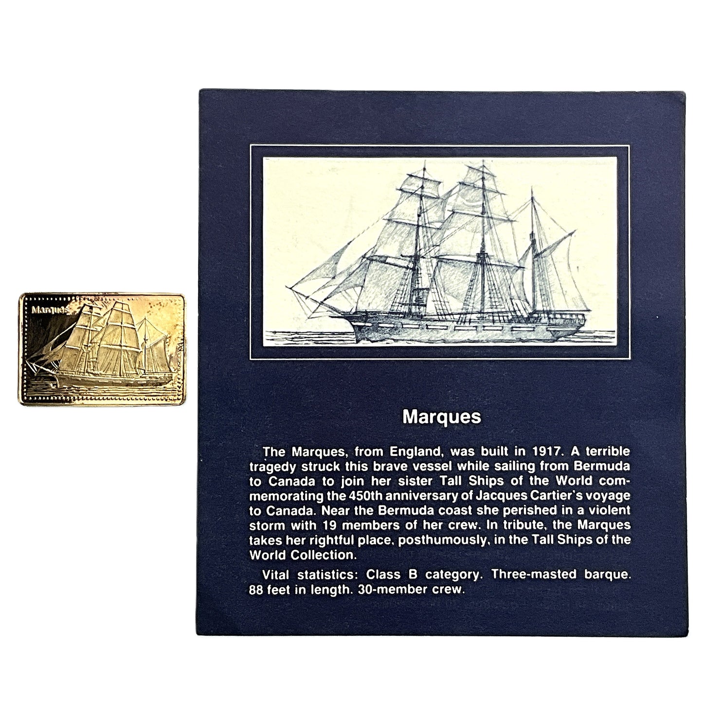 .500 ozt Marques Tall Ship 999 Silver