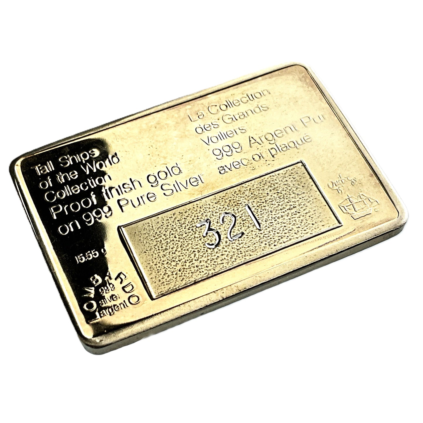 .500 ozt Jacques Cartier Tall Ship 999 Silver