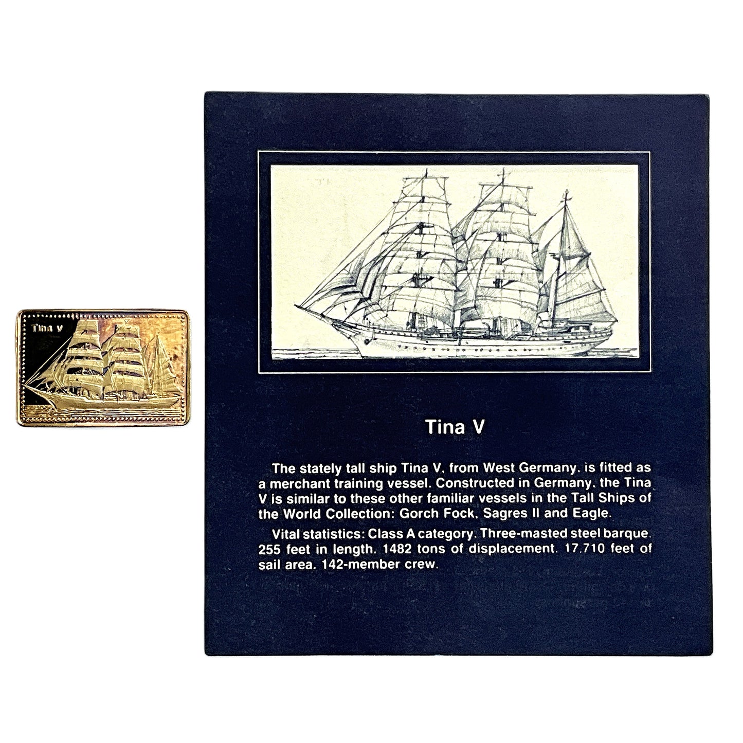 .500 ozt Tina V Tall Ship 999 Silver