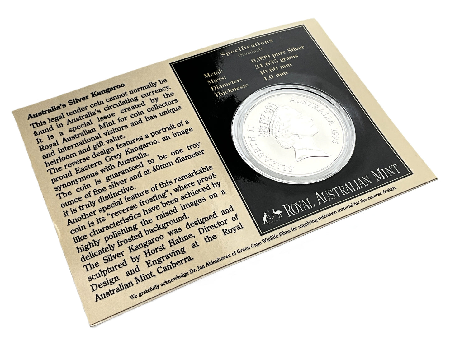 1 ozt Australia Grey Kangaroo 999 Silver $1