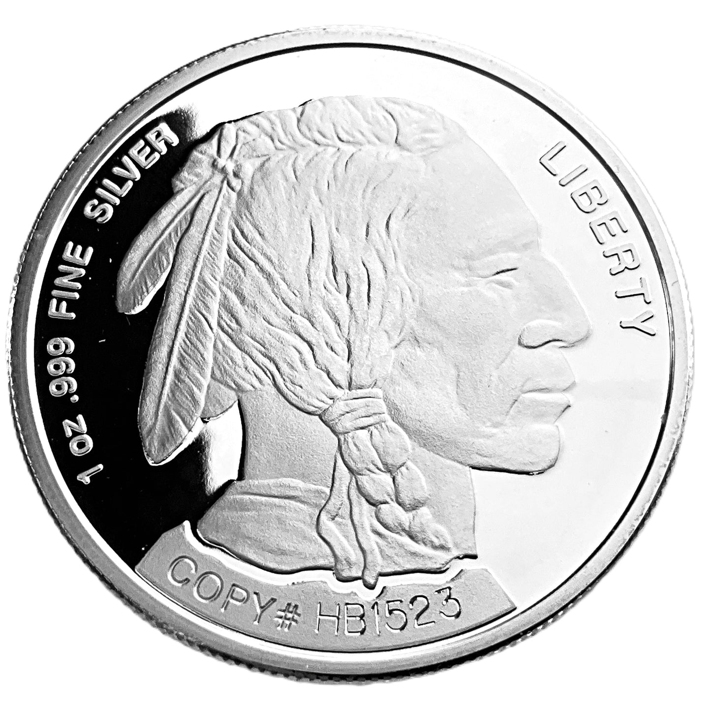 1 ozt Indian Buffalo 999 Silver Round