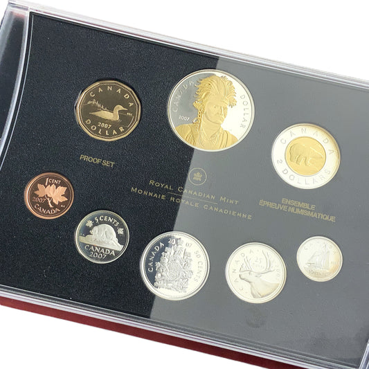 1.69 ozt 2007 Thayendanegea Loon RCM Proof Silver Set