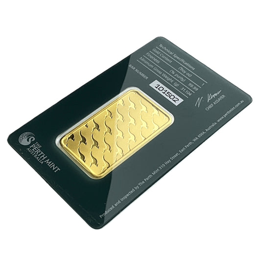 1 ozt Australia Perth Mint Gold 9999 Bar