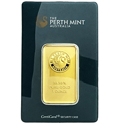 1 ozt Australia Perth Mint Gold 9999 Bar