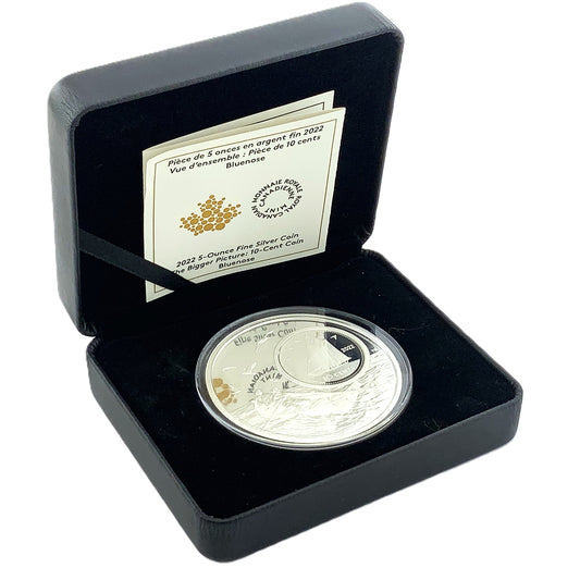 5 ozt Bluenose Bigger Picture 9999 Silver 10¢