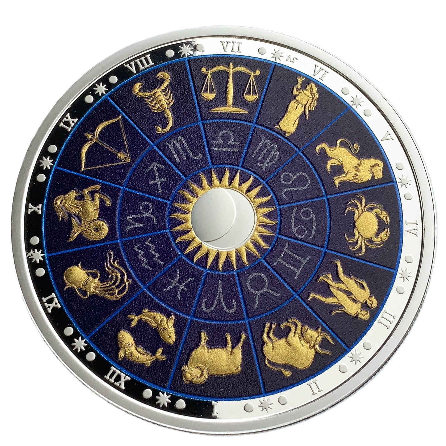 2 ozt Signs of the Zodiac Glow-in-the-Dark 9999 Silver