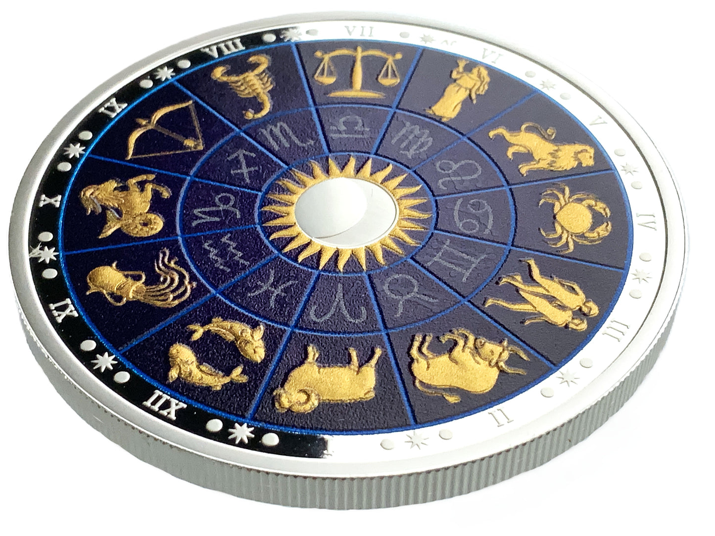 2 ozt Signs of the Zodiac Glow-in-the-Dark 9999 Silver