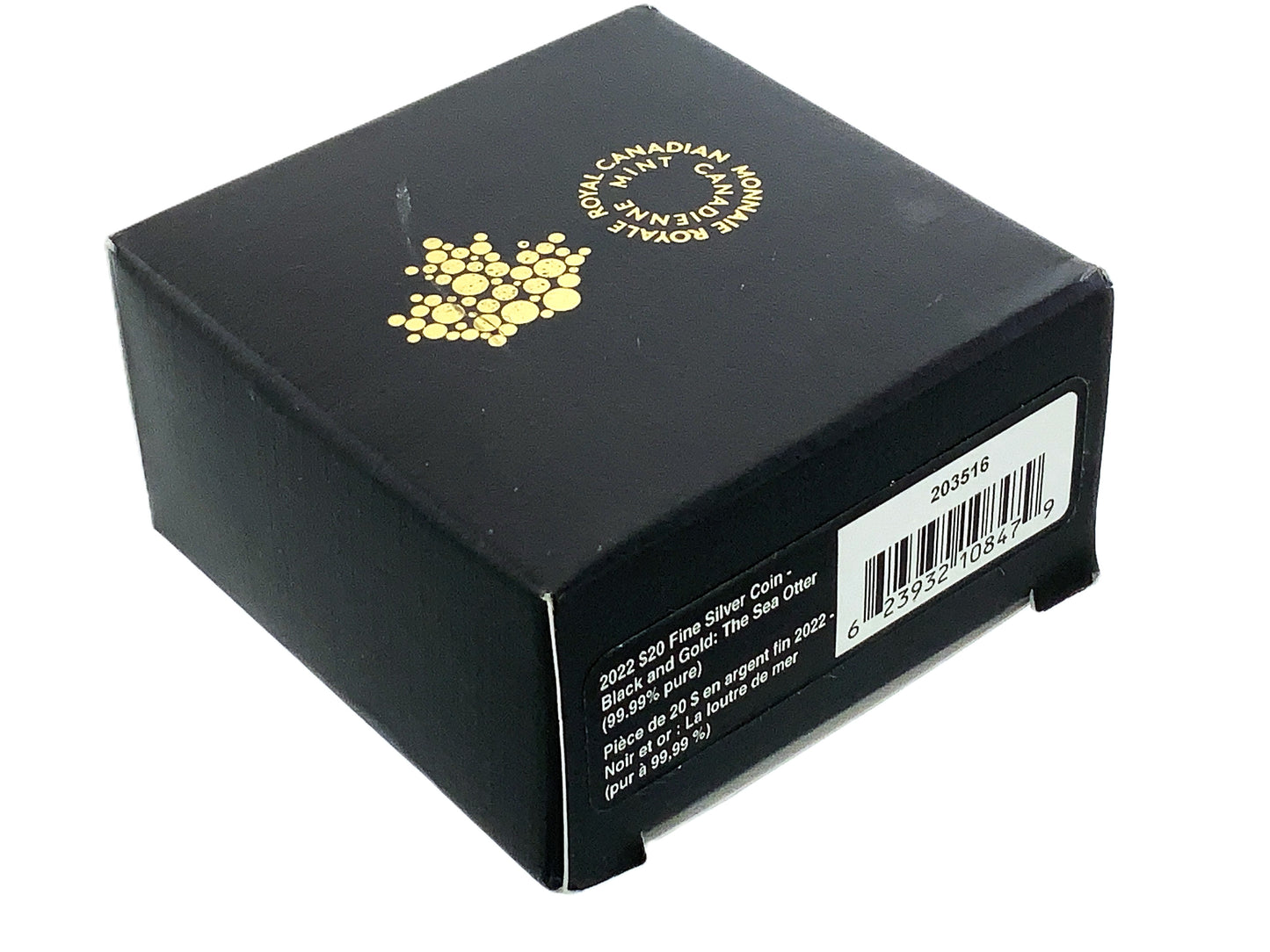 1 ozt Yin Yang Black Gold Sea Otter 9999 Silver $20
