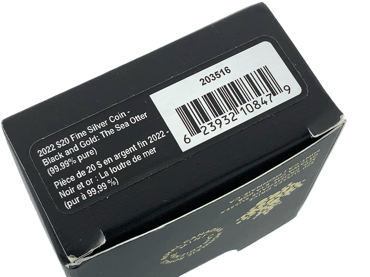 1 ozt Yin Yang Black Gold Sea Otter 9999 Silver $20