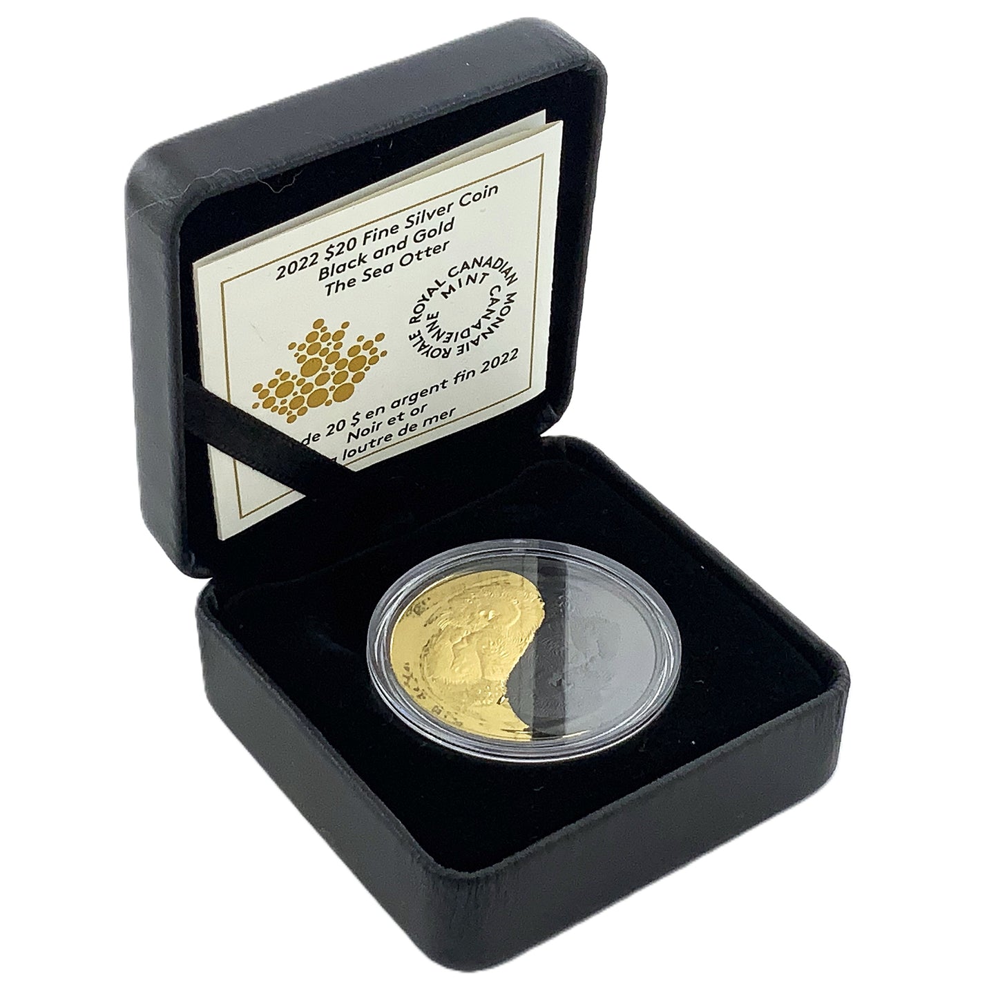 1 ozt Yin Yang Black Gold Sea Otter 9999 Silver $20