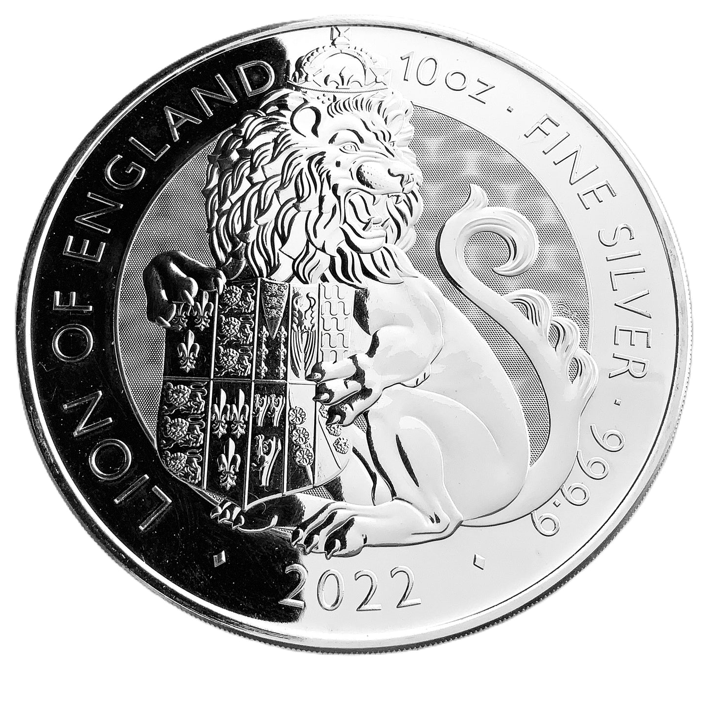 10 ozt Tudor Lion of England 9999 Silver £10