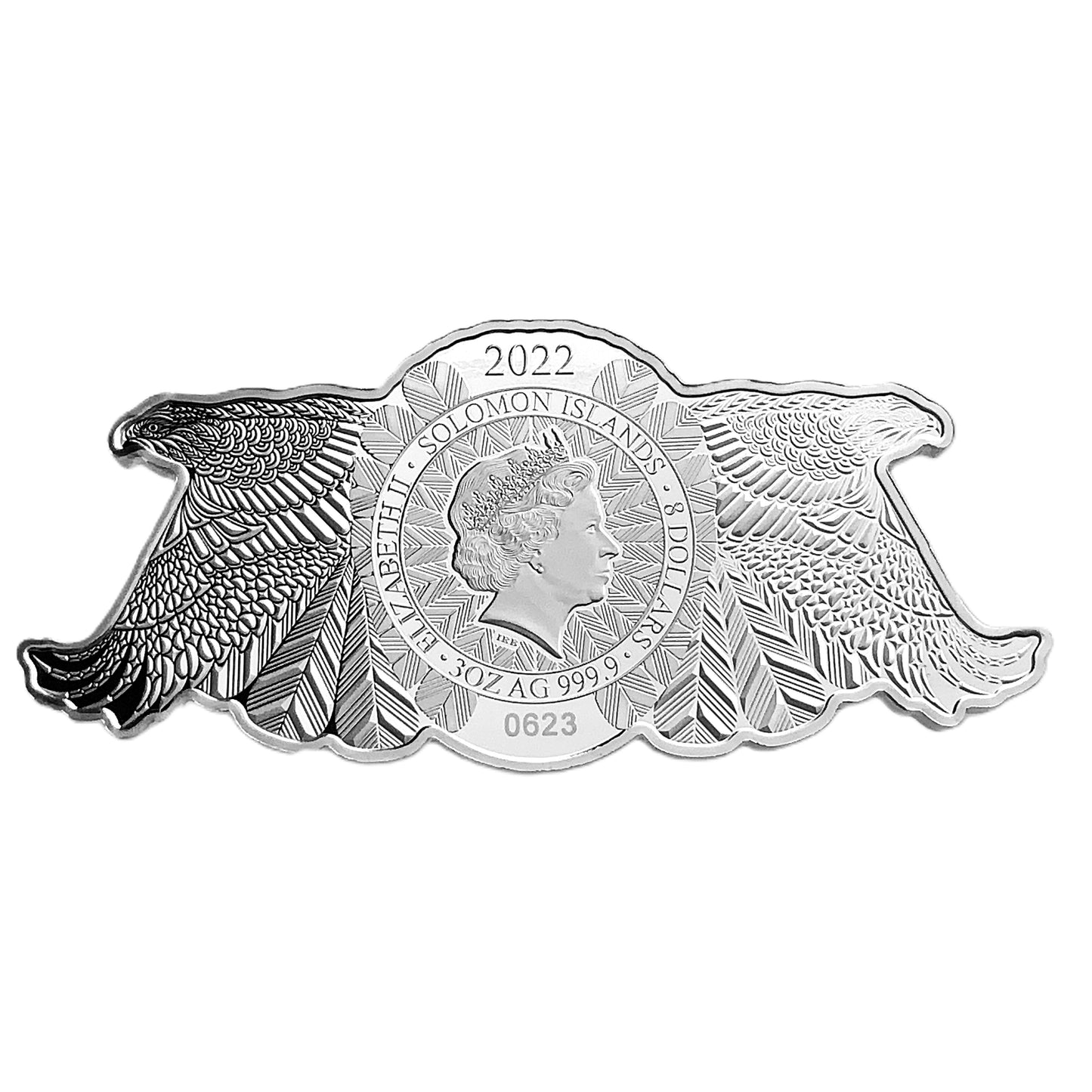 3 ozt Shadow Hunter Hawk 9999 Silver $8 Coin