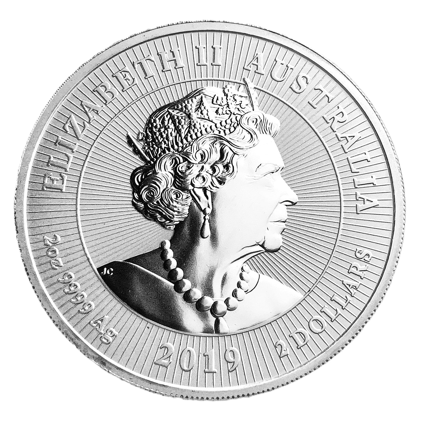 2 ozt 2019 Australian Crocodile 9999 Silver $2 Coin
