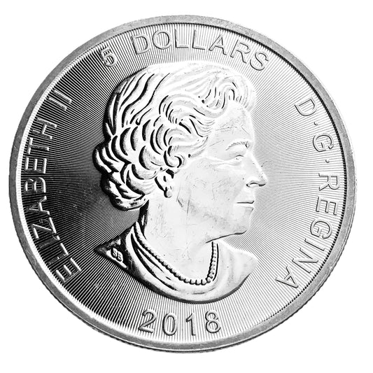1 ozt Predator Wolf 9999 Fine Silver $5 Coin