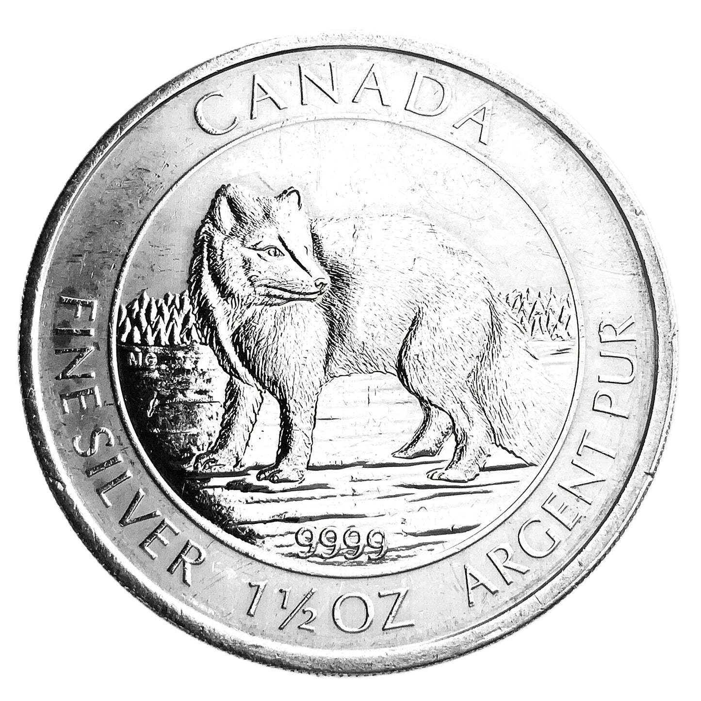 1.5 ozt Artic Fox RCM 9999 Fine Silver $8 Coin