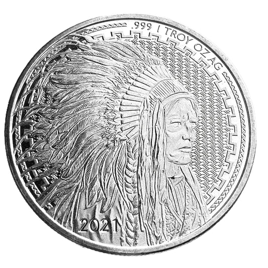 1 ozt Asahi Liberty Trade Buffalo 999 Silver Round