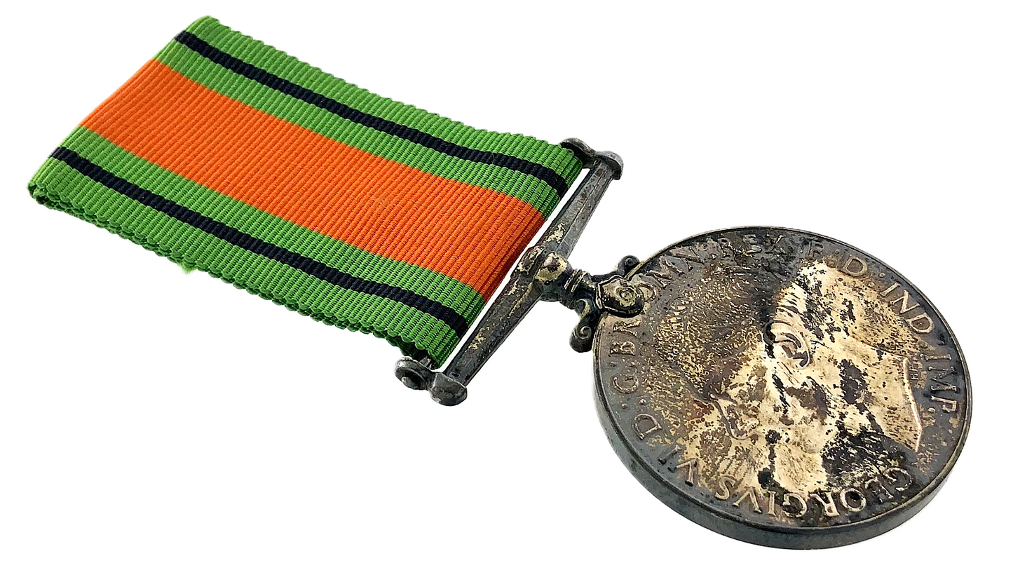 .928 ozt Defence Medal George VI British World War 2 WWII U426