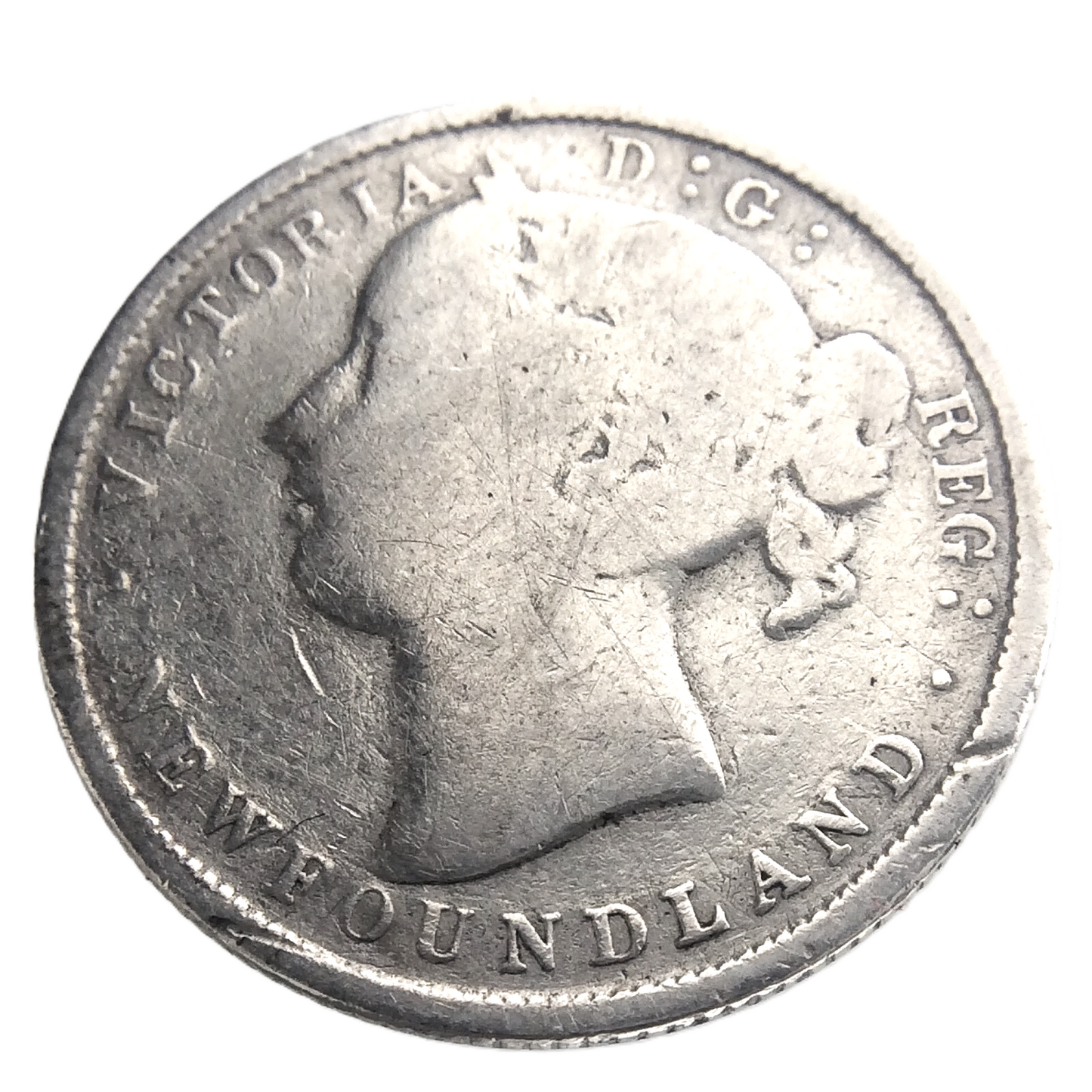 .140 ozt 1870 Newfoundland Silver 20¢