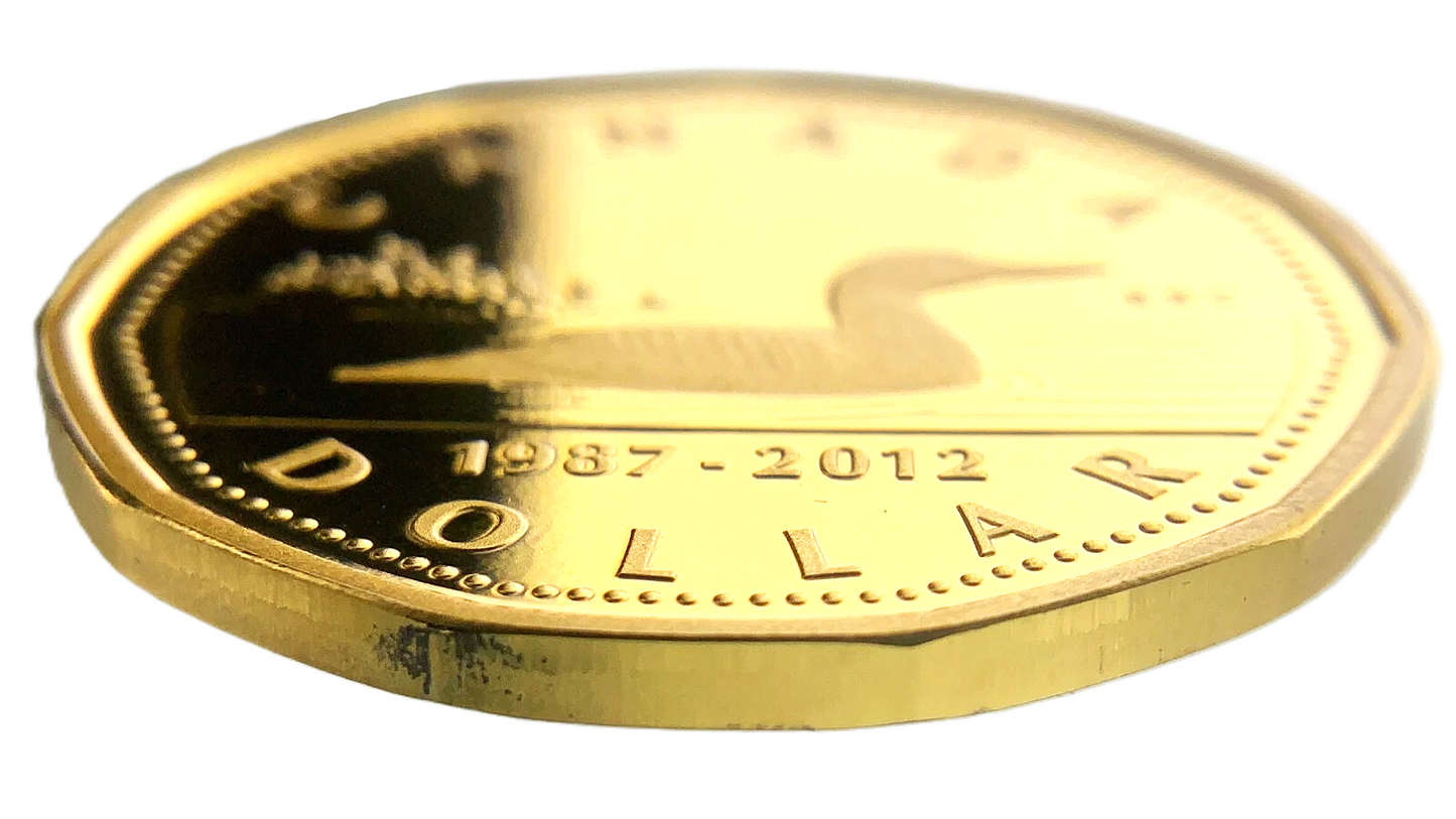 .256 ozt Gold Plated Loonie Silver $1