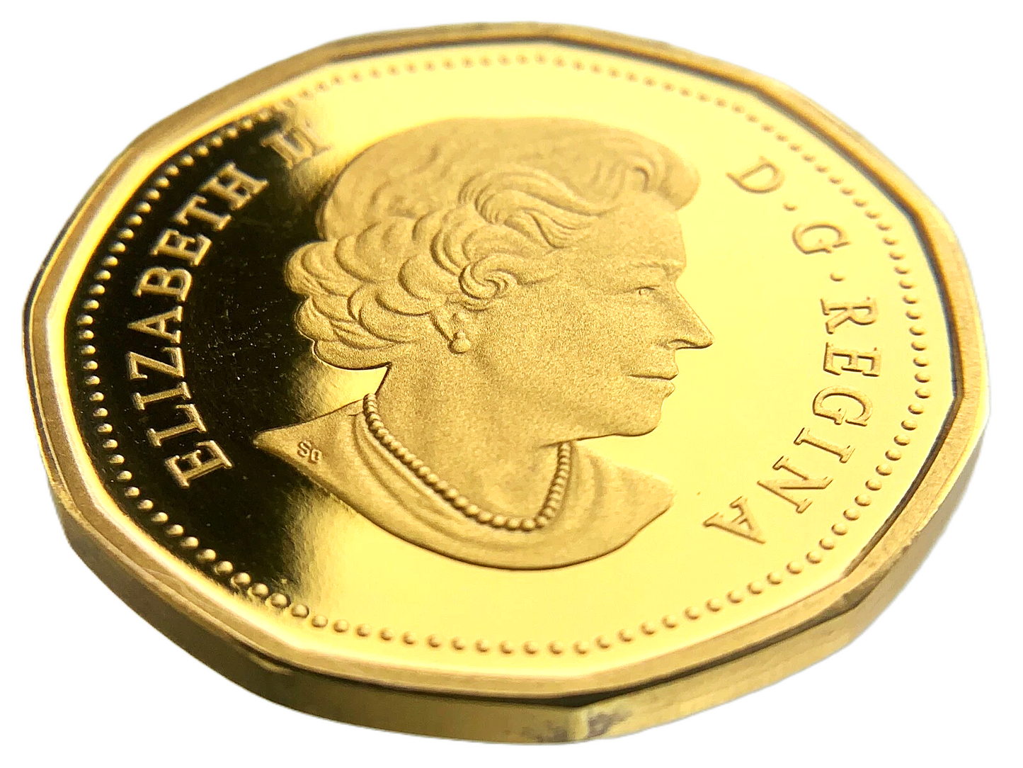 .256 ozt Gold Plated Loonie Silver $1