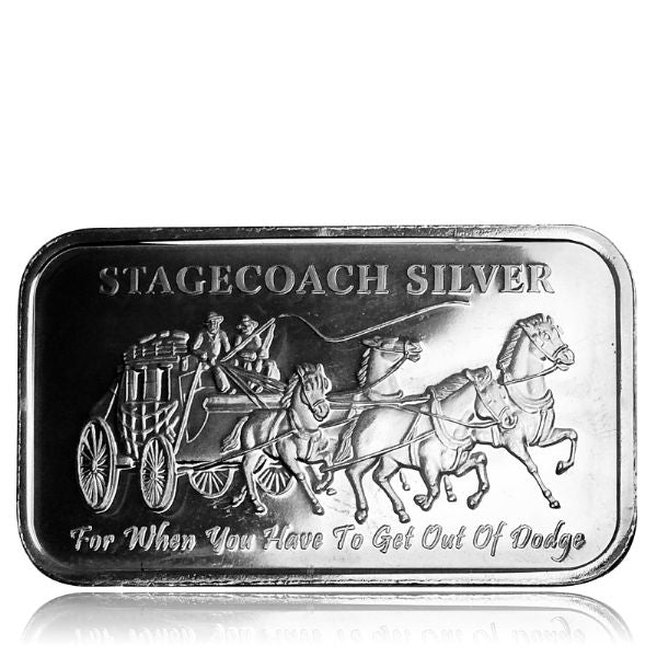 1 ozt 4 x 1/4 ozt Stagecoach 999 Silver Bar