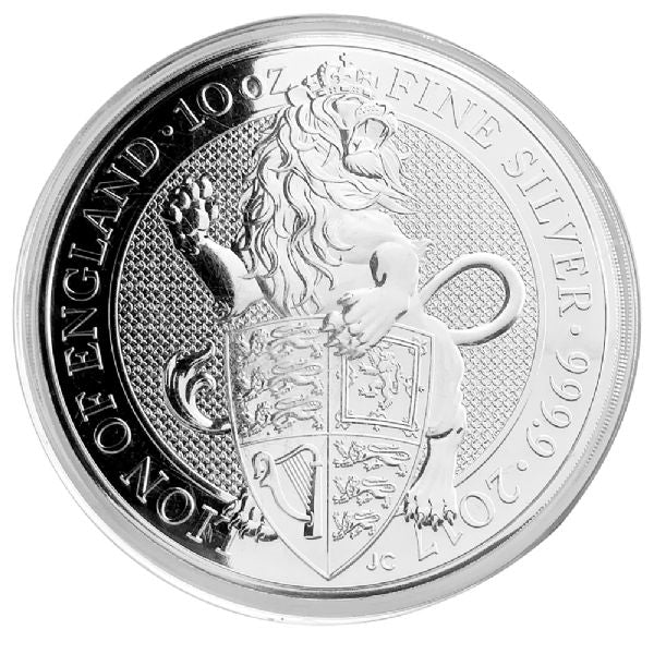 10 ozt Lion of England 9999 Silver Coin £10