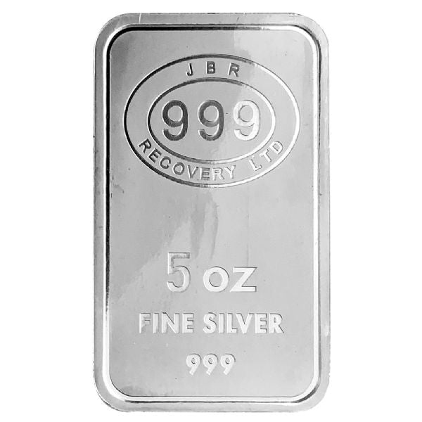 5 ozt JBR 999 Fine Silver Bar Ingot