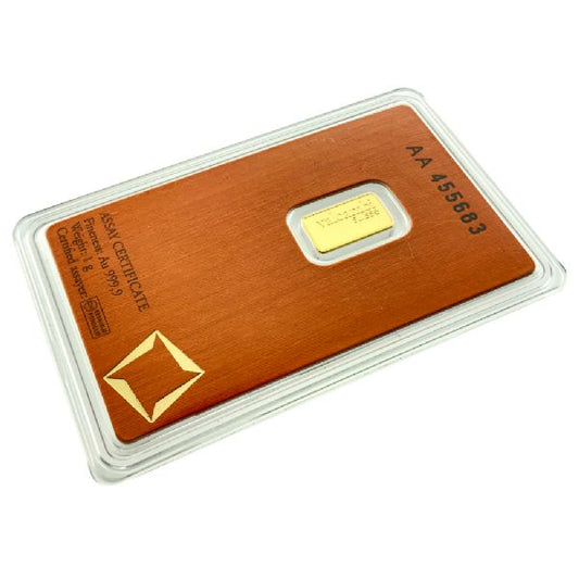 1 gram Valcambi Gold Bars