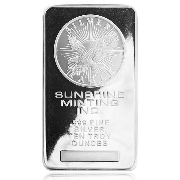 10 ozt Sunshine Mint 999 Silver Bar