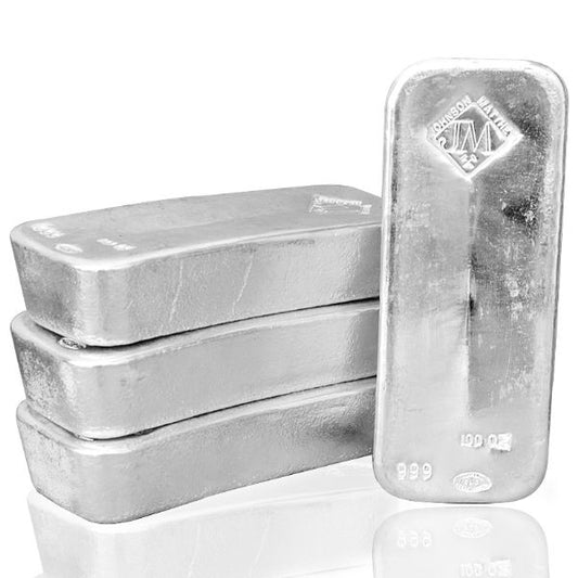 100 ozt Assorted Silver 999 Bars