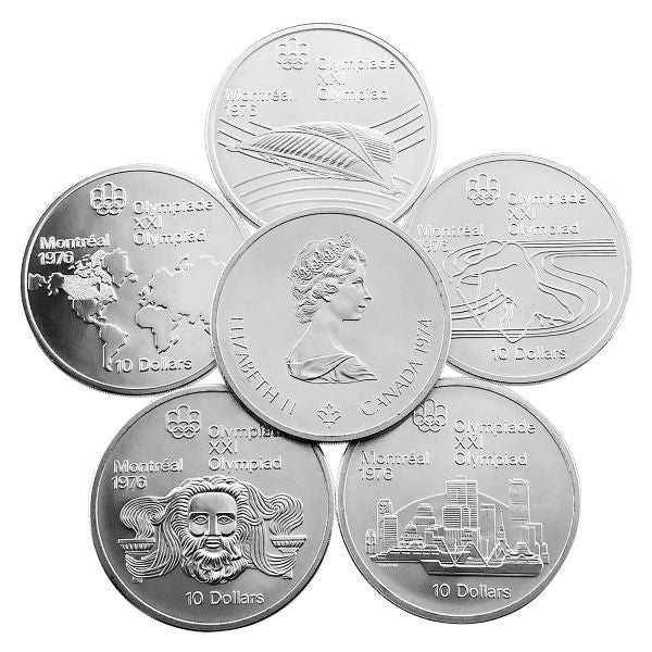 1.445 ozt 1976 RCM Olympic Silver Coin $10