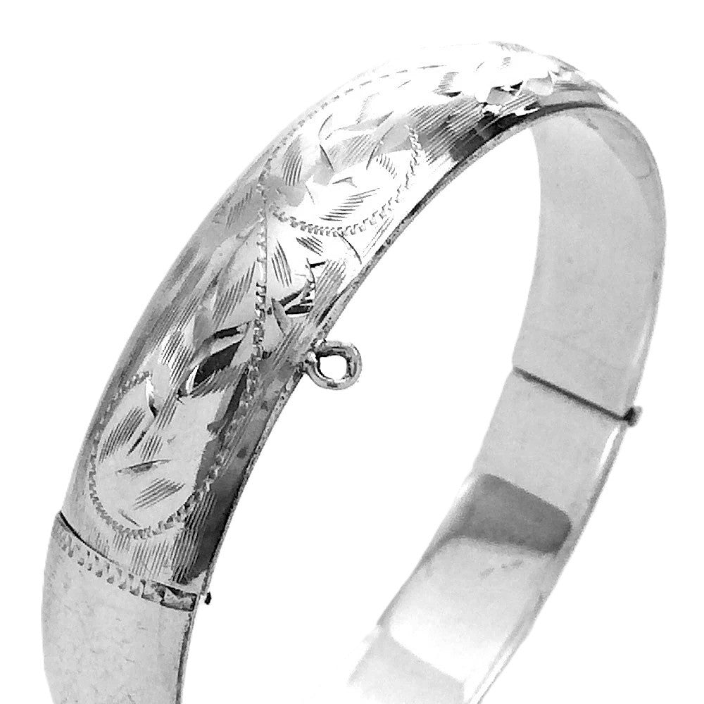 Womens Vintage Sterling Silver Forstner Bangle Bracelet 8 in 21.4g H274
