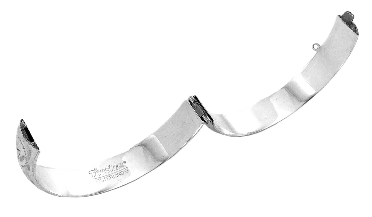 Womens Vintage Sterling Silver Forstner Bangle Bracelet 8 in 21.4g H274