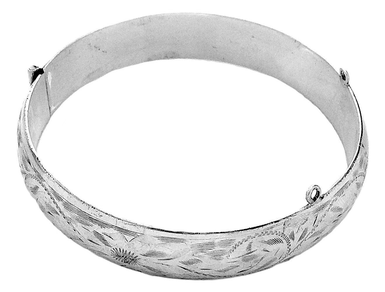 Womens Vintage Sterling Silver Forstner Bangle Bracelet 8 in 21.4g H274