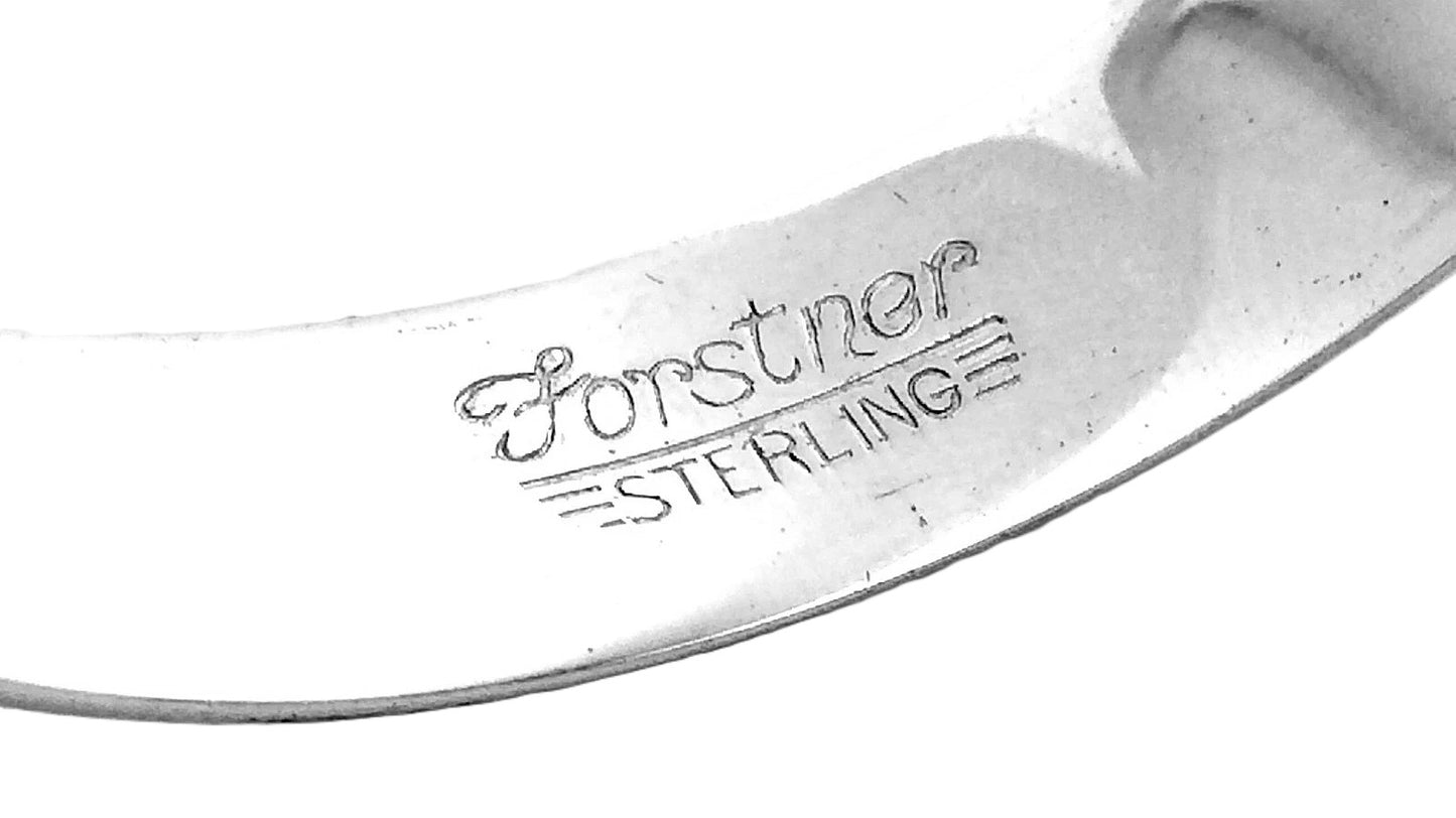 Womens Vintage Sterling Silver Forstner Bangle Bracelet 8 in 21.4g H274