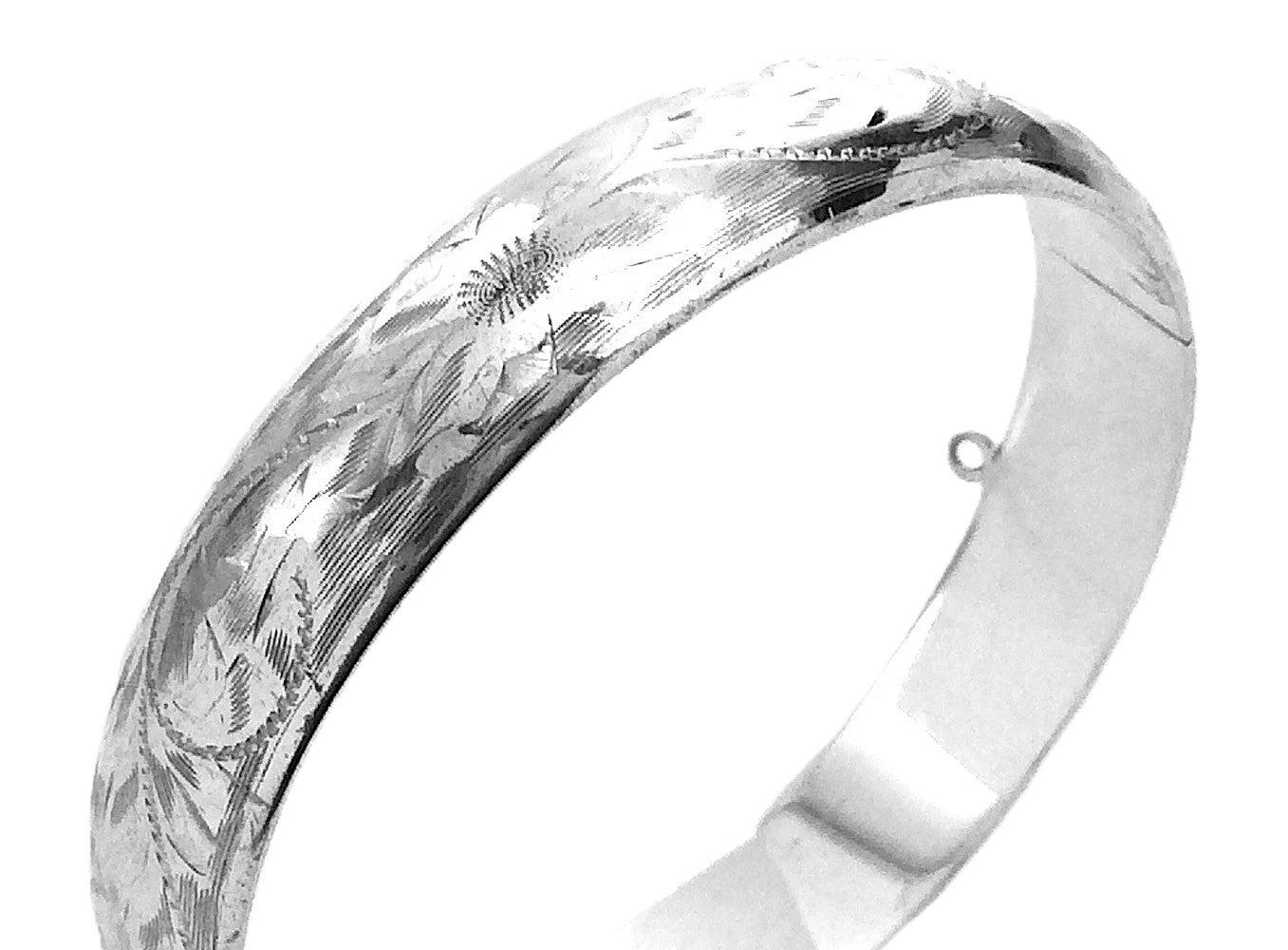Womens Vintage Sterling Silver Forstner Bangle Bracelet 8 in 21.4g H274